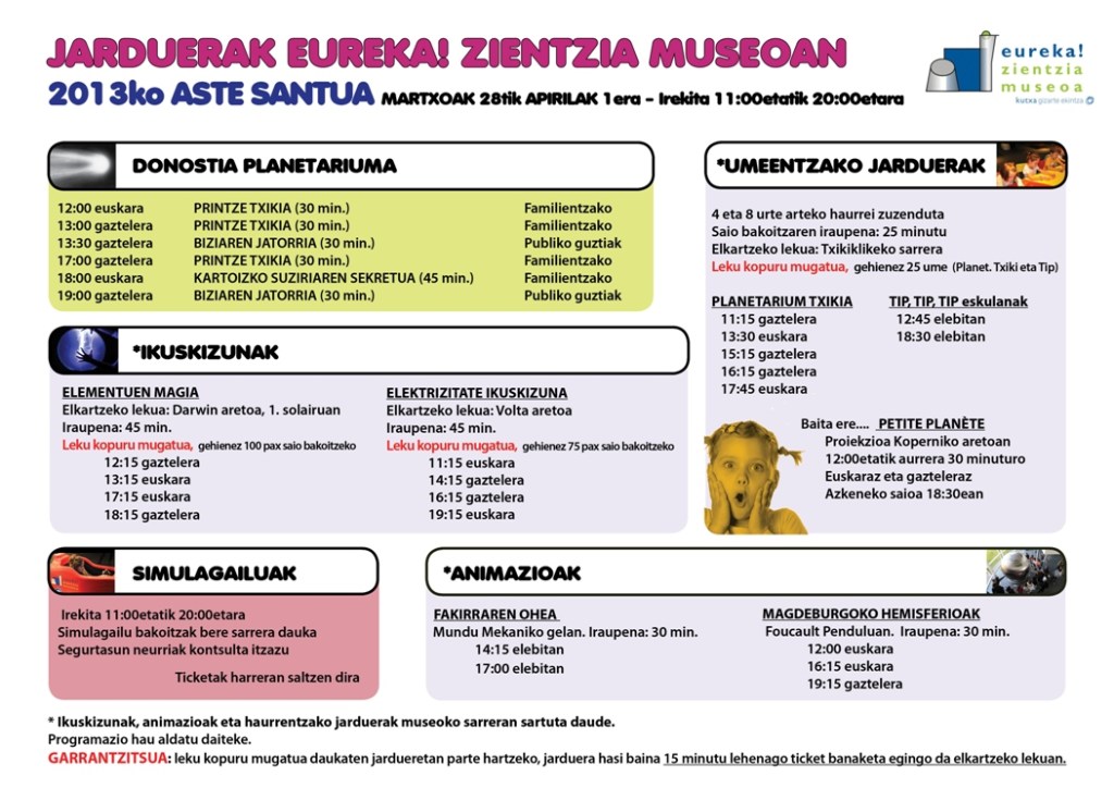 Semana Santa en EUREKA! Aste&nbsp;Santuan